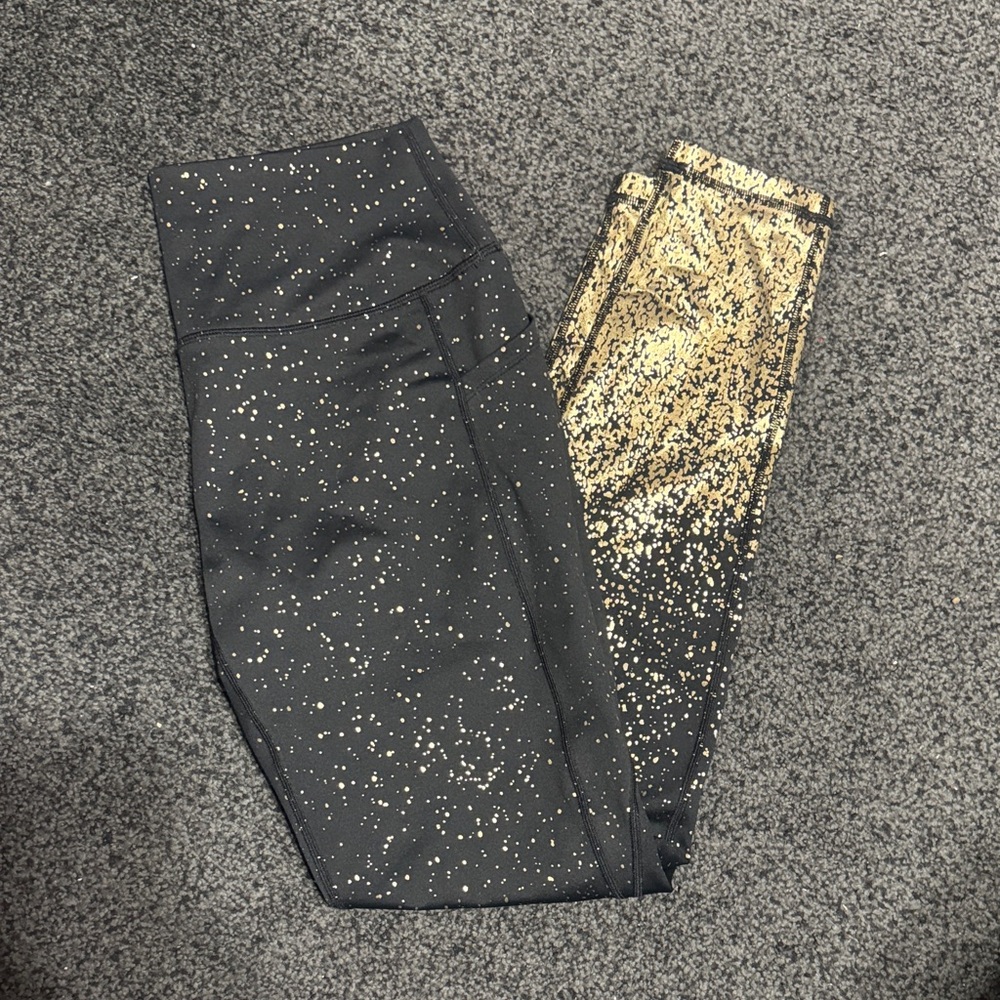 CNC Empowered Gold Splatter Leggings
